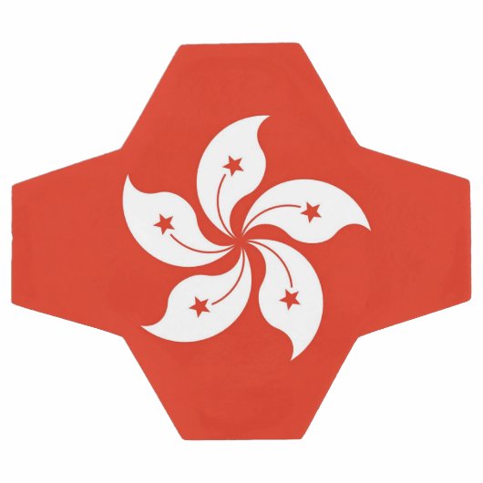 香港国旗を持つ愛国的なサッカーボール サッカーボール (フラット)