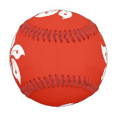 香港国旗を持つ愛国野球 野球ボール (正面)