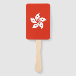 香港国旗を掲げたハンドファンのセット ハンドファン