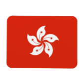 香港国旗を掲げた愛国的なフレキシブル磁石 マグネット (横)