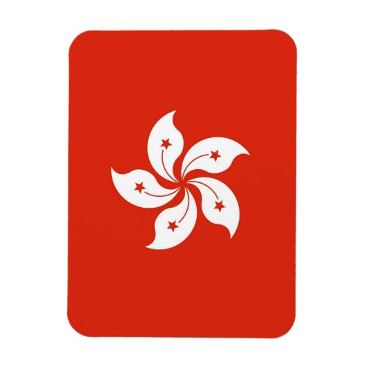 香港国旗を掲げた愛国的なフレキシブル磁石 マグネット (縦)