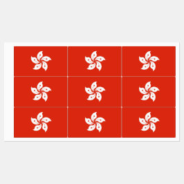 香港国旗を掲げた愛国的なラベル ラベル