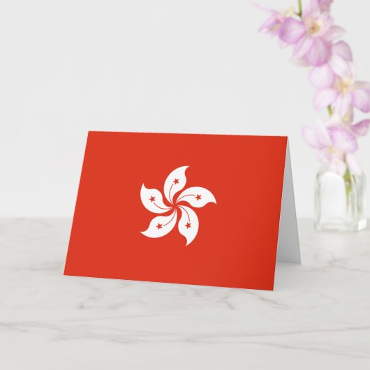 香港国旗 カード (蘭)