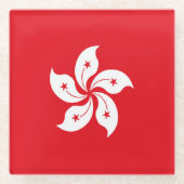 香港国旗 ガラスコースター (正面)
