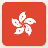 香港国旗 スクエアペーパーコースター (正面)