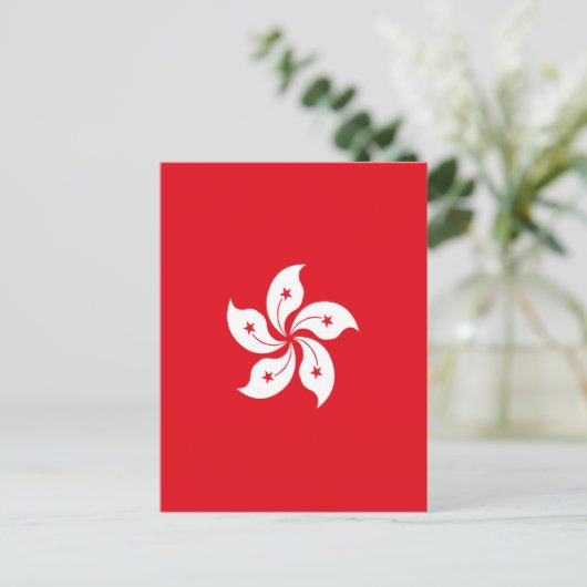 香港国旗 ポストカード (スタンド正面)