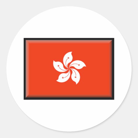 香港国旗 ラウンドシール (正面)