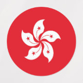 香港国旗 ラベル (デザイン2)