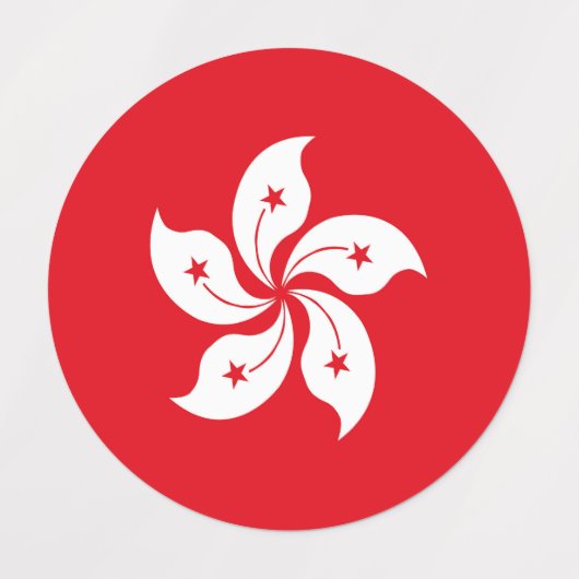 香港国旗 ラベル (デザイン2)