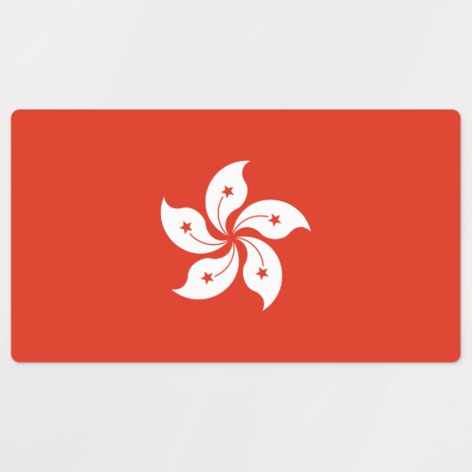 香港国旗 ラベル (デザイン1)