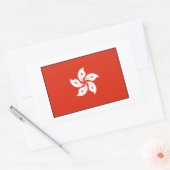 香港国旗 長方形シール (封筒)
