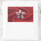 香港国旗 長方形シール (バッグ)