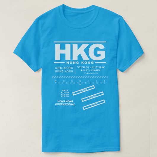 香港国際空港 HKG Tシャツ (デザイン正面)