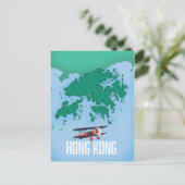 香港地図 ポストカード (スタンド正面)