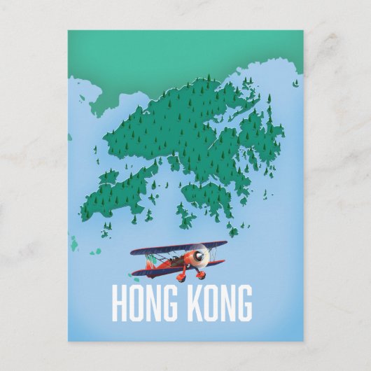 香港地図 ポストカード (正面)
