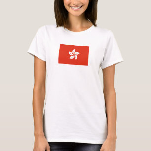 香港女子基本Tシャツ国旗 Tシャツ