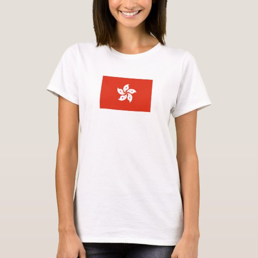 香港女子基本Tシャツ国旗 Tシャツ (正面)