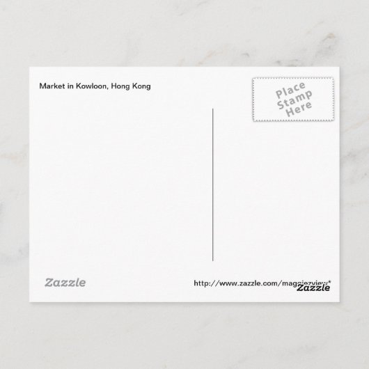 香港市場 ポストカード (裏面)