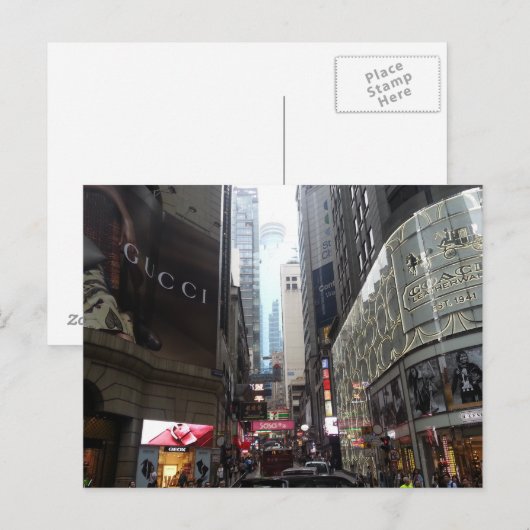 香港忙し通り ポストカード (正面/裏面)