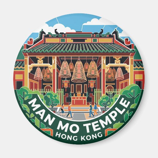 香港文武廟 マグネット (正面)