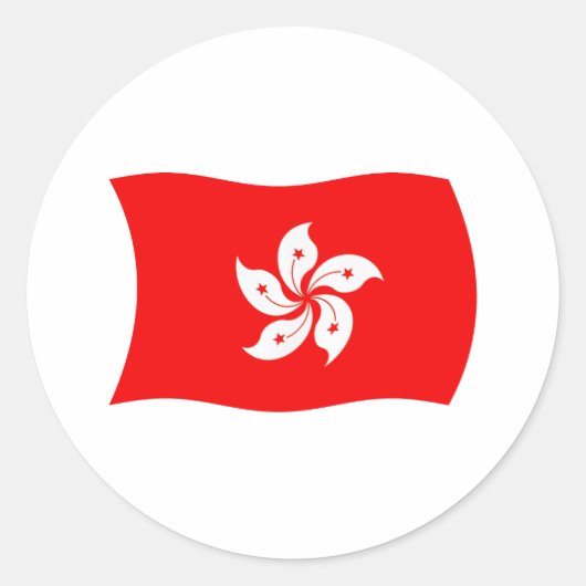 香港旗ステッカー ラウンドシール (正面)