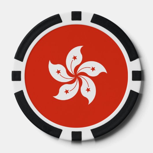 香港旗 ポーカーチップ (正面)