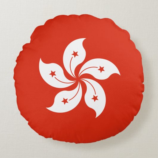 香港旗 ラウンドクッション (正面)