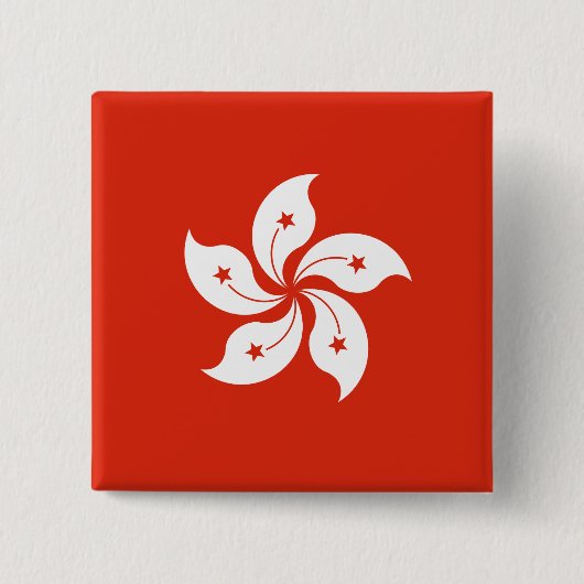 香港旗 缶バッジ (正面)