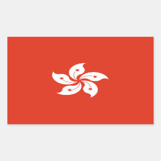 香港旗 長方形シール