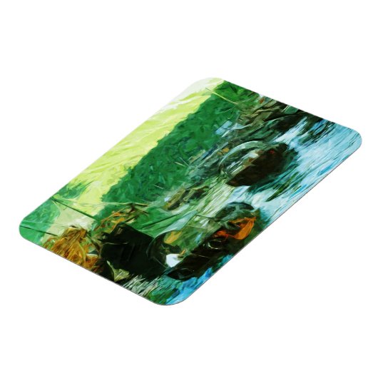 香港水タクシー抽象芸術印象主義 マグネット (左側)