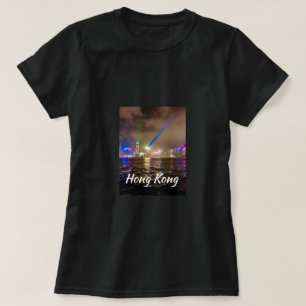香港港の港湾都市の灯火は移動 Tシャツ
