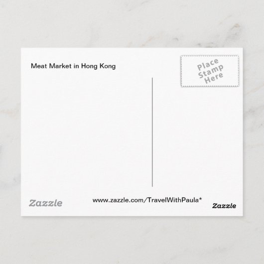 香港肉市場 ポストカード (裏面)