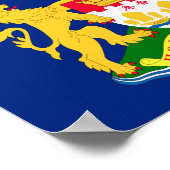 香港自治ムーブメント国旗 – 龍獅香港旗/香港自治運動旗] ポスター (角)