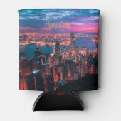香港超高層ビルスカイラインナイトライト 缶クーラー (正面)