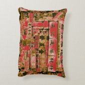 香港通りシンボルや象徴(赤) アクセントクッション (裏面(縦))