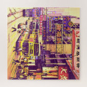 香港通りシーンヴィンテージ旅行 ジグソーパズル (横)