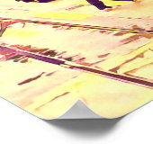 香港通りシーンヴィンテージ旅行 ポスター (角)