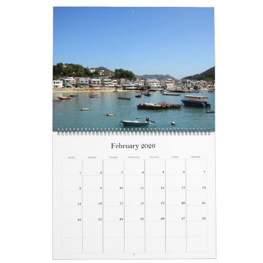 香港2025 カレンダー (2月 2026)