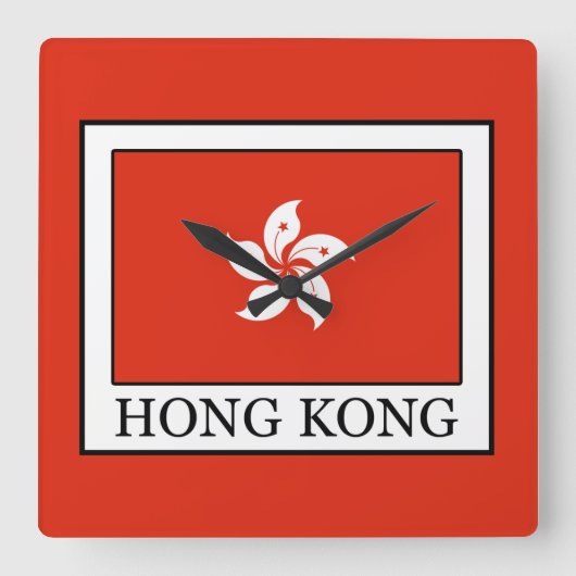 香港 スクエア壁時計 (正面)