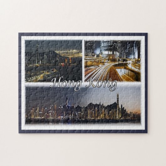 香港 – モザイク –  ジグソーパズル (横)
