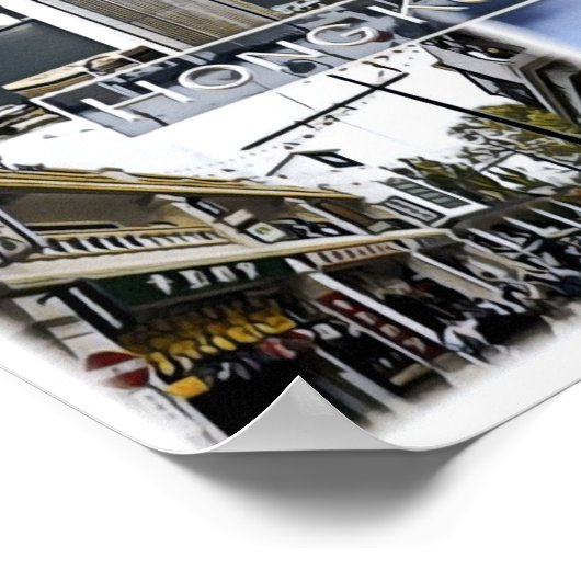 香港 – モザイク –  ポスター (角)