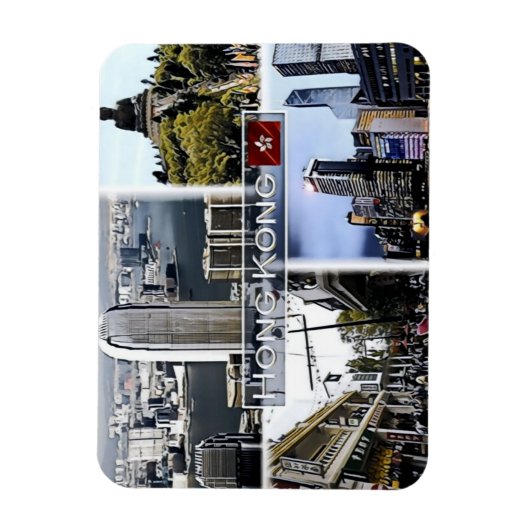 香港 – モザイク –  マグネット (縦)