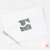 香港、中国の地図 スクエアシール (封筒)