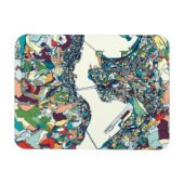 香港、中国の地図 マグネット (横)