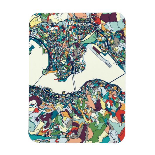 香港、中国の地図 マグネット (縦)