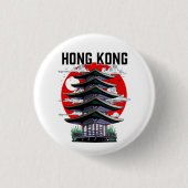 香港 缶バッジ (正面)