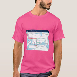 香港 – 香港 – MTRシステムメトロ地図 Tシャツ