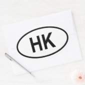 香港「HK」 楕円形シール (封筒)