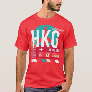 香港HKG空港コード手荷物ラベル3 Tシャツ
