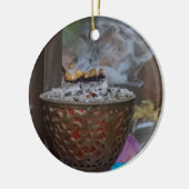 香炉クリスマスツリーオーナメント セラミックオーナメント (左)